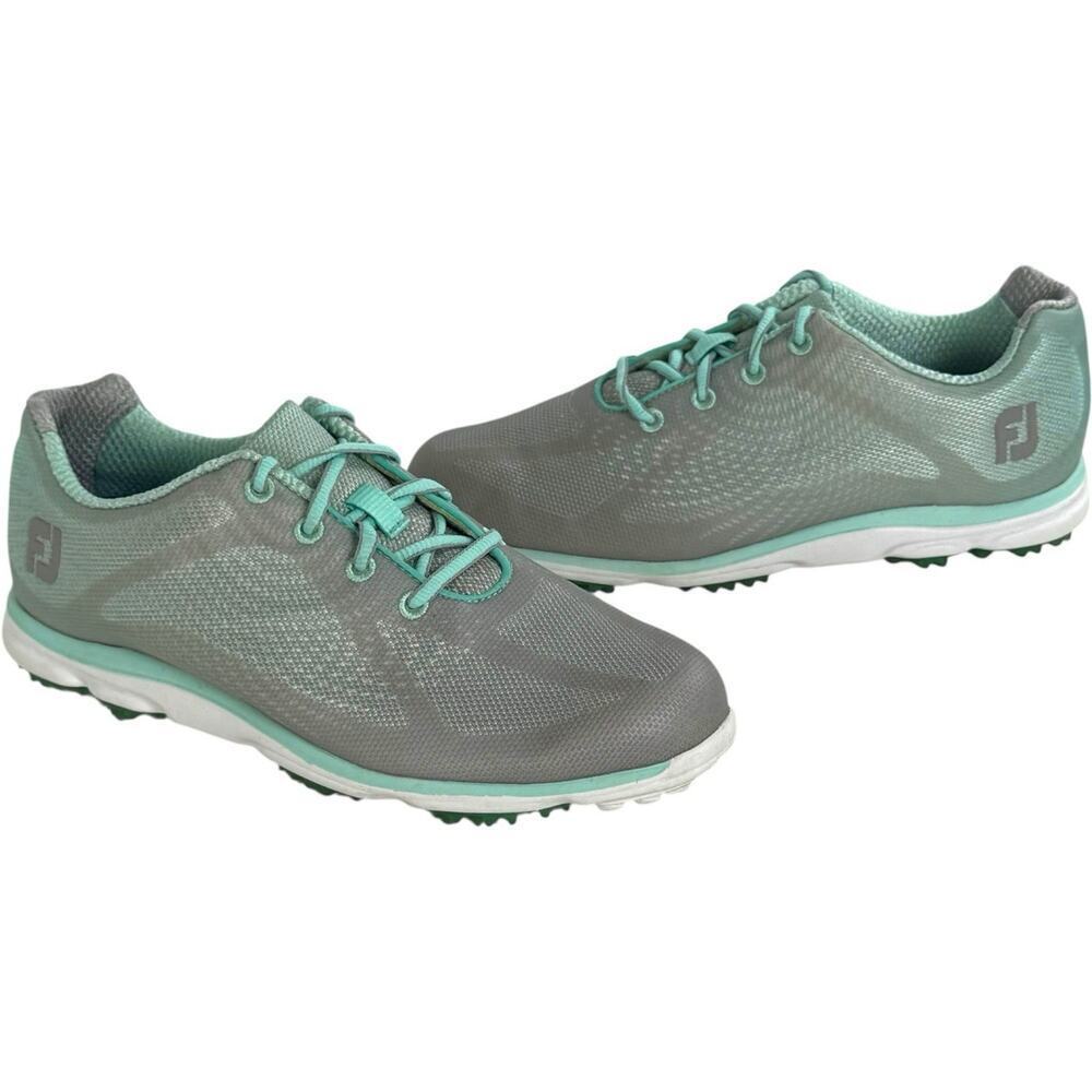 FootJoy FJ emPOWER Mesh Spikeless Golf Sneaker Shoes Sea Glass/Gray Women's 8.5